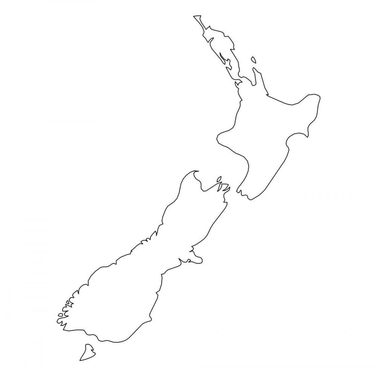 Mapa de contornos de Nueva Zelanda
